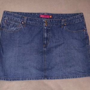 SO denim mini skirt